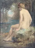 Untitled by Ernest Leopold Sichel, oil on canvas, sold Oct 2025