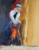 Performer with a by Donald Hamilton Fraser, mixed media, sold Oct 2025