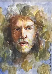Untitled by Robert Lenkiewicz, watercolour, sold Oct 2025
