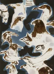 Untitled by Philip Sutton, 1995, watercolour, sold Oct 2025