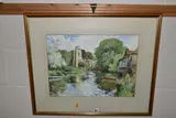 A river landscape with church by Edward Wesson, pencil, offered May 2023