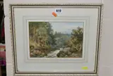 A picturesque river landscape by John Mole, 1885, watercolour on paper, offered May 2023