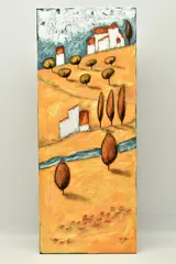 A continental landscape with river by Richard Pargeter, oil on canvas, sold May 2023