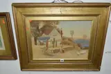The village inn by Edwin Bale, watercolour on paper, sold May 2023