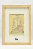 Self portrait by Charles Ginner, 1935, pencil and crayon on paper, sold May 2023
