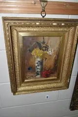 Daffodils by Herbert William Piper, oil on canvas, sold Apr 2023