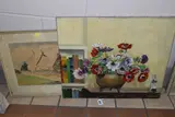 Still life study of flowers by Deirdre Henty-Creer, 1937, oil on canvas, sold Apr 2023