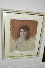 Lily ii by John Sergeant, 1983, pastel on paper, offered Apr 2023