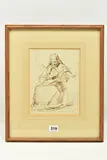A study of an archbishop by George Richmond, ink and pencil on paper, sold Apr 2023
