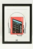 Sony wm-22 by Ian Viggers, acrylic on paper, sold Apr 2023