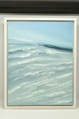 Mediterranean blue by Lynne Timmington, oil on canvas, sold Apr 2023