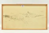 Tiverton by Cornelius Varley, 1824, pencil on paper, sold Apr 2023