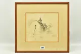 Sketch of a church by Henry Bright, pencil on paper, sold Apr 2023