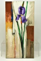 Iris by Vasile Leondar, oil on canvas, sold Apr 2023