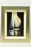 A stylised yacht under sail by Duncan Macgregor Dmac, oil on board, offered Apr 2023