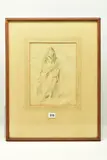 A seated portrait of a female figure by Ethel Walker, 1913, pencil on paper, sold Apr 2023