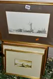 comprising two Tony Malton pencil sketches with a sepia by Five Decorative Pictures And Prints Etc, pencil, sold Apr 2023