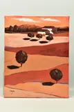 A modern continental landscape by Richard Pargeter, oil on canvas, sold Mar 2023