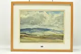 The shadowed hill - rylstone fell by Reginald Arthur, watercolour on paper, sold Mar 2023