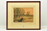 On the hurstbourne by Charles Holmes, 1922, watercolour and charcoal on paper, sold Mar 2023
