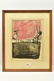 Girls playing ball by Paul Millichip, ink and watercolour on paper, sold Mar 2023