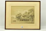 A river scene by Amelia Hannah Long, pencil, sold Mar 2023