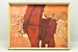ROCK MONUMENTS No1 by Clive Kidder, oil on canvas, sold Mar 2023
