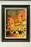 (BRITISH CONTEMPORARY) 'PIAZZA DOWNPOUR, FLORENCE', an Italian street scene at by Peter J. Rodgers, watercolour on paper, sold Mar 2023