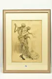 'The German Tango by Louis Raemaekers, charcoal, sold Mar 2023