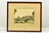 A village among trees by George Clausen, mixed media on paper, offered Mar 2023