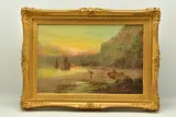 A coastal landscape by Cyril Tempest, oil on canvas, sold Mar 2023