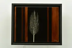 Dark night iii by Nakisa Seika, acrylic on board, sold Mar 2023