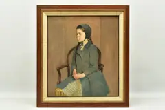 Aetatis suae 7 by Betsy Flagg Melcher, oil on board, sold Feb 2023