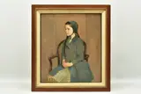 Aetatis suae 7 by Betsy Flagg Melcher, oil on board, sold Feb 2023