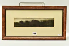 An untitled landscape at dusk by John Knapp-Fisher, 1987, watercolour on paper, sold Feb 2023