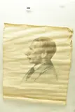 A head and shoulders profile portrait of a by Charles Frederick Tunnicliffe, pencil, sold Feb 2023