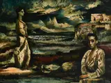Lovers in the Evening Signed D'ONeill by Daniel O'Neill, Oil on board, sold Dec 2022