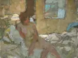 Nude by Bernard Dunstan, Oil on board, sold Dec 2022