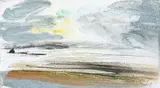 As the Clouds Part by Saul Cathcart, Mixed media on board, sold Dec 2022