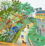 By the river by Fred Yates, Oil on canvas, sold Dec 2022