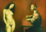 La Classe de Dessin Signed Mazilu by Georges Mazilu, Acrylic on canvas, offered Dec 2022