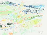 View of Oberbillig by Philip Sutton, Watercolour, sold Dec 2022
