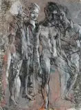 Untitled by Donald Friend, Watercolour, bodycolour and black ink, sold Dec 2022