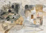 View of Tetbury Signed John Piper by John Piper Ch, Pencil, watercolour and bodycolour, offered Dec 2022