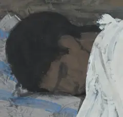 Sleeping boy Signed de Knight by Avel de Knight, Gouache, sold Dec 2022