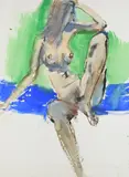 Nude III Watercolour and bodycolour 75 by Irwin 'Bud' Crosthwait, Watercolour and bodycolour, sold Dec 2022