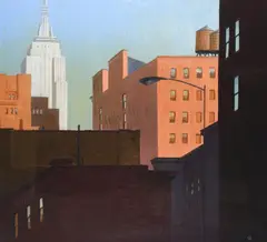 Empire State Building Signed with initials BH by Michael Bennallack-Hart, Pastel, sold Dec 2022