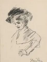Portrait of a lady Signed Steinlen by Théophile Steinlen, Pencil, offered Dec 2022