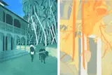 La Digue by John Brunsdon, pencil, offered Dec 2022