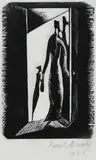 Exit Northern Muse Signed and dated Paul Nash/1923 and inscribed extensively by Paul Nash, Wood engraving, sold Dec 2022